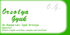 orsolya gyuk business card